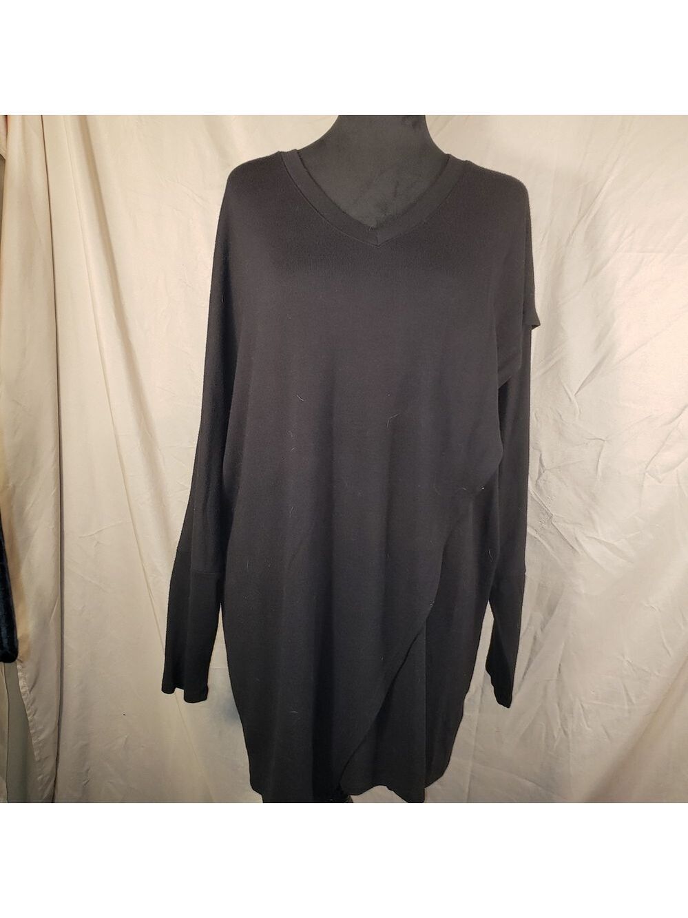 Black V-Neck Sweater for Women